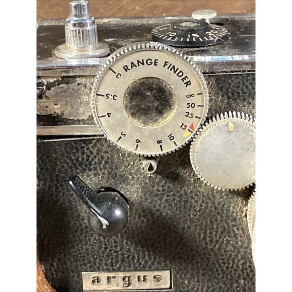 Argus C3 Black Range Finder 35mm Camera f/3.5 50mm Argus Cintar Lens Untested - Picture 5 of 16